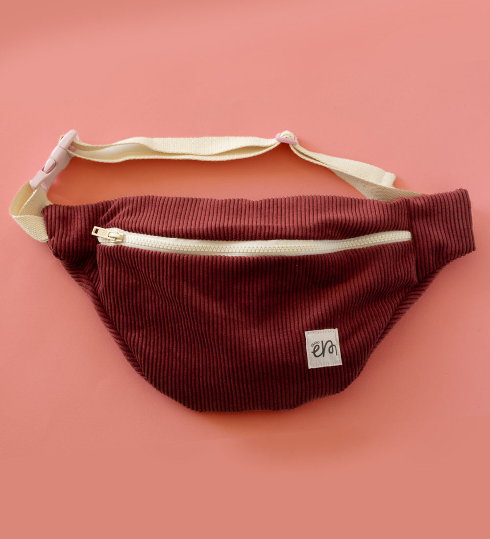 Framboise - Banane velours cotelé framboise