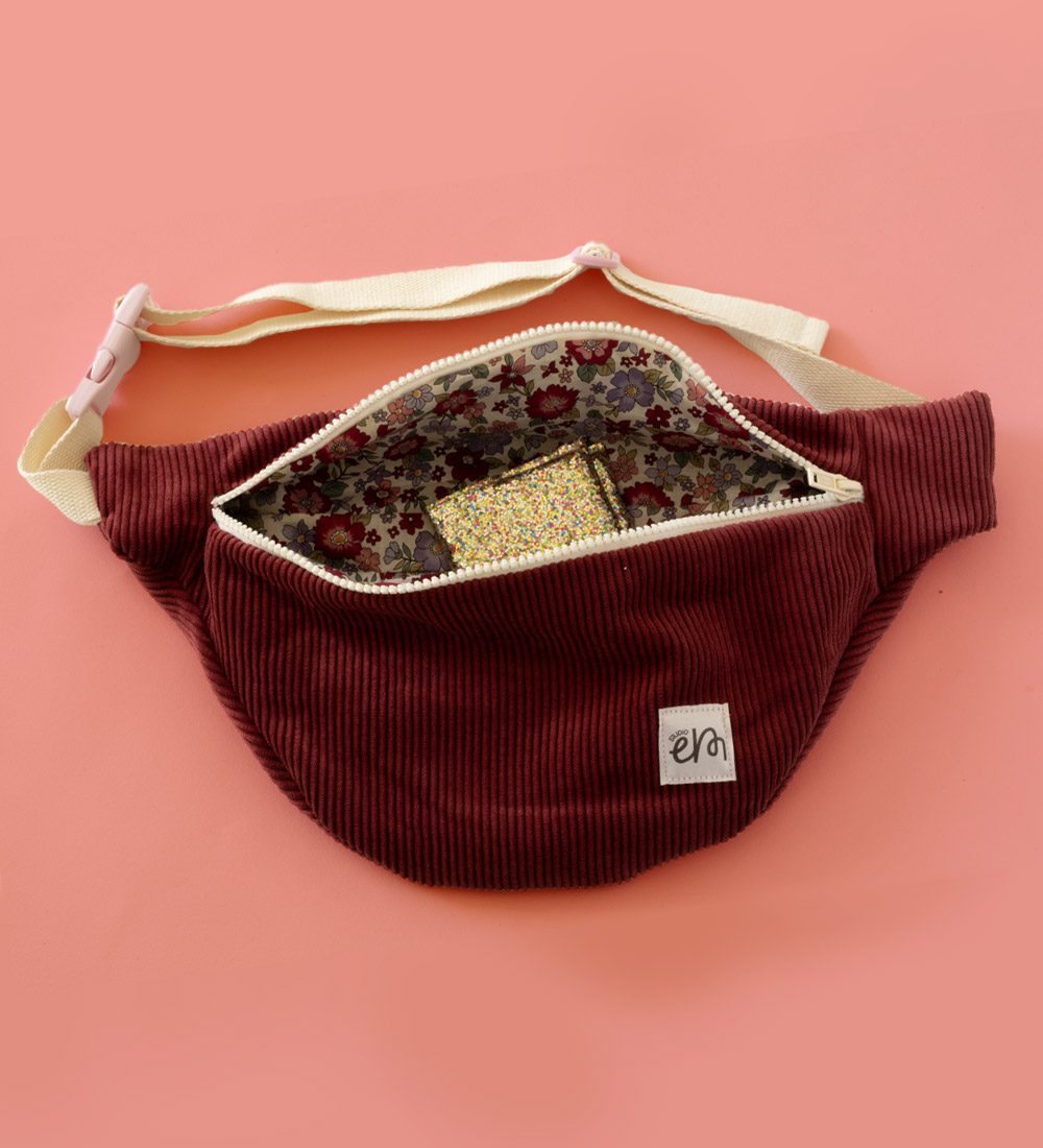 Framboise - Banane velours cotelé framboise – Image 2