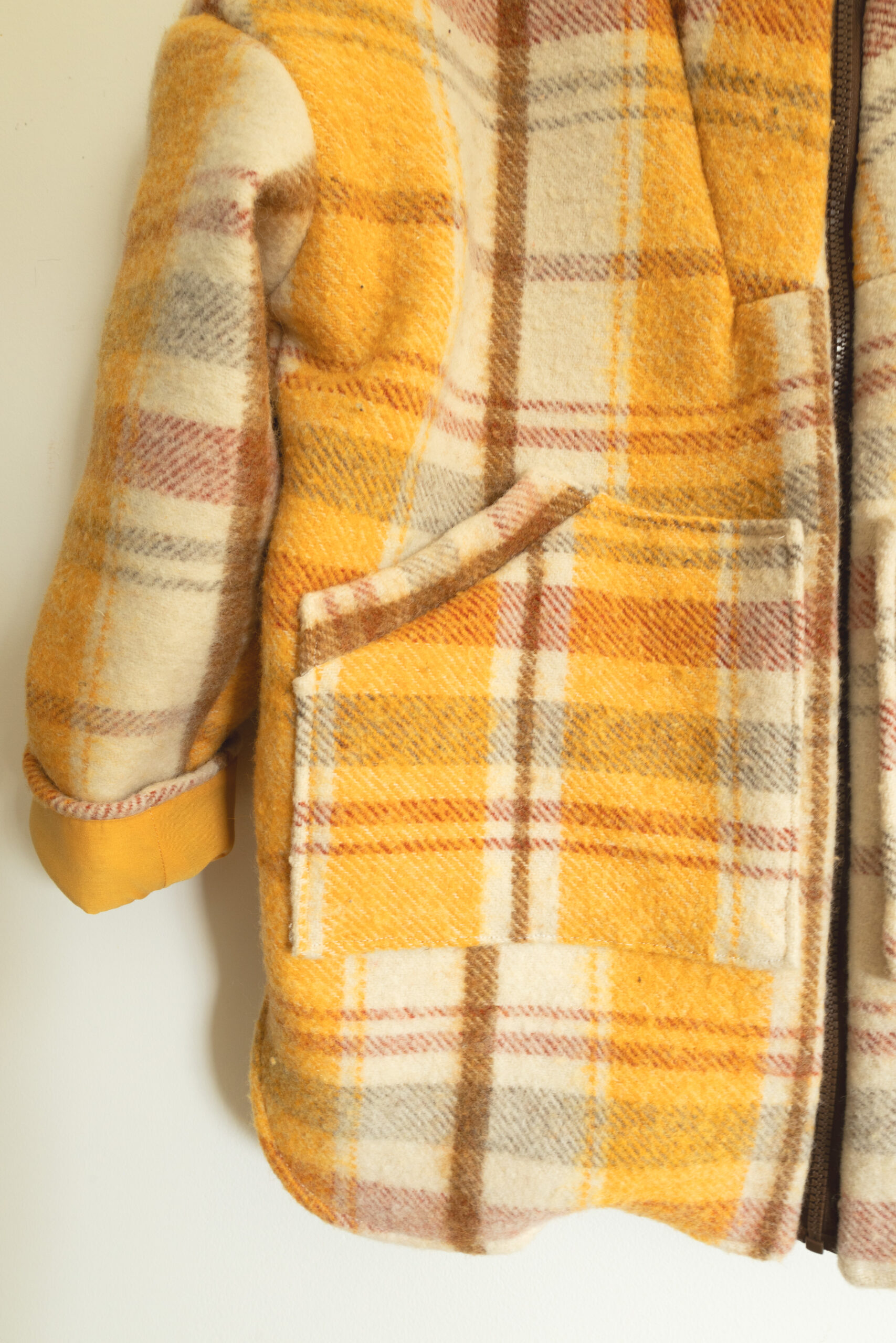 Veste à carreaux jaune - taille S – Image 2